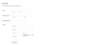 Tapahtuman RSVP Lomake Form Template