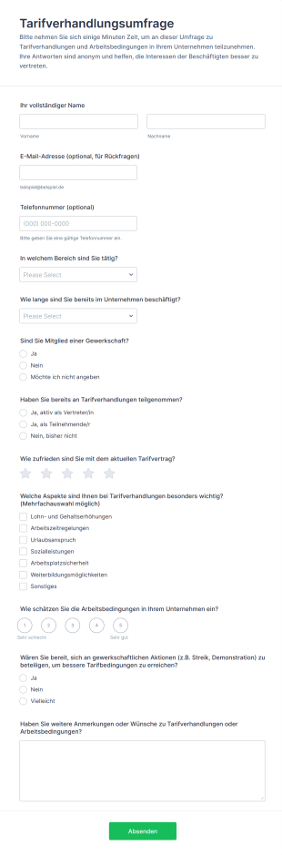 Tarifverhandlungsumfrage