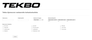 Tarkastuslista Vastaanottoon