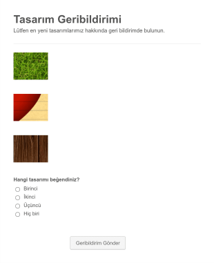 Tasarım Geri Bildirimi Form Template