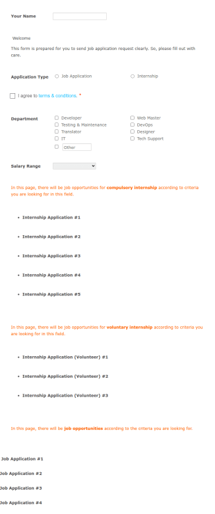 Task 1.2 Job Application Form Template