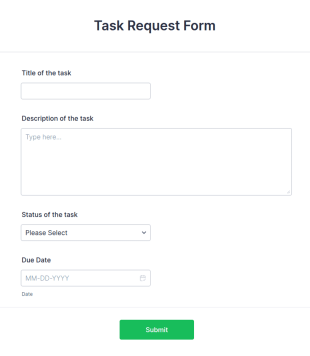 Task Request Form Template