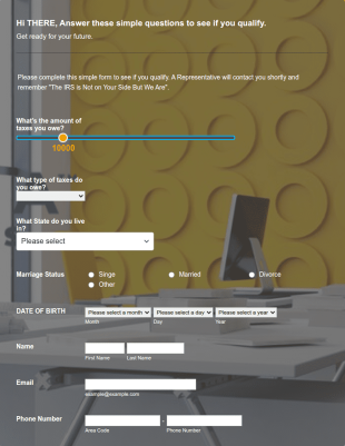 Tax And Financial Service Request Form Template