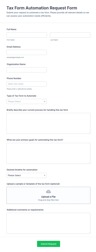 Tax Form Automation Request Form