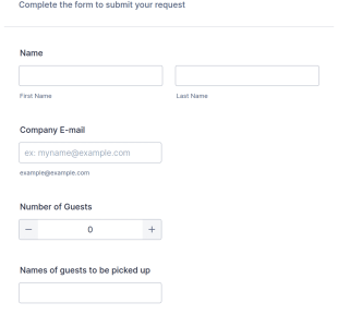 Taxi Booking Form Template