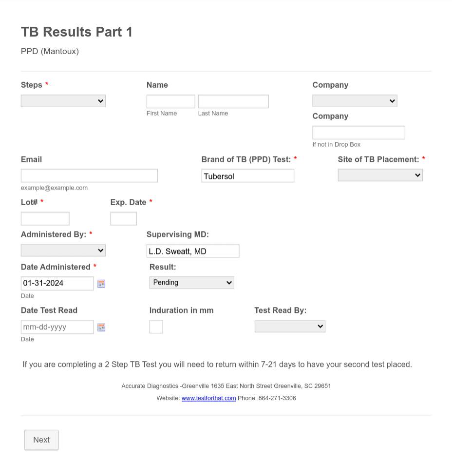 tb results form template | jotform