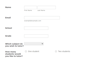 Teacher Cadet Tutors 2020 Form Template