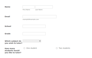 Teacher Cadet Tutors 2020 Form Template