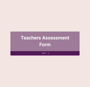 Teachers Assessment Form Template