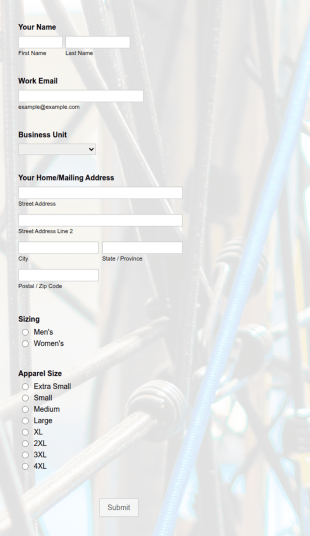 Team Information 2020 Form Template