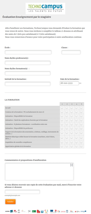 TechnoCampus Enseignement Evaluation Enseignement Par Le Stagiaire