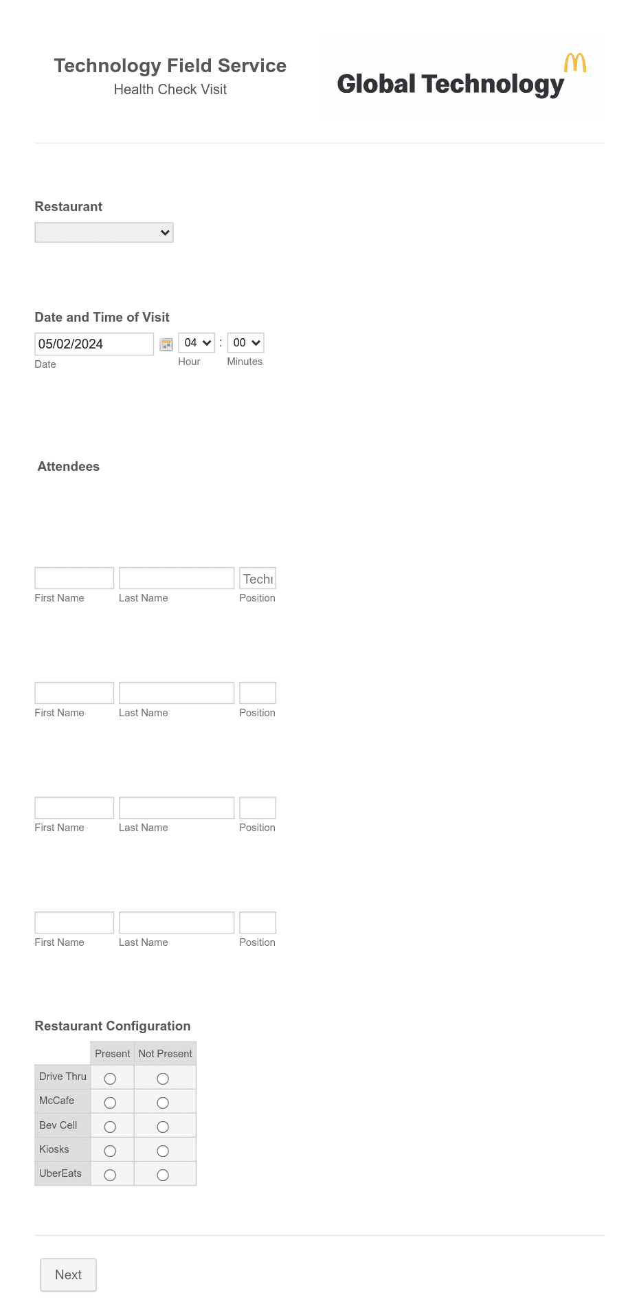 Technology Field Service Health Check Visit Form Template | Jotform