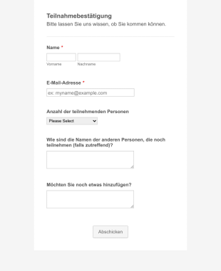 Teilnahmebestätigung