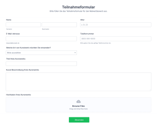 Teilnahmeformular Für Malwettbewerbe