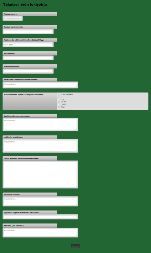 Teknisen Työn Lokipohja Form Template