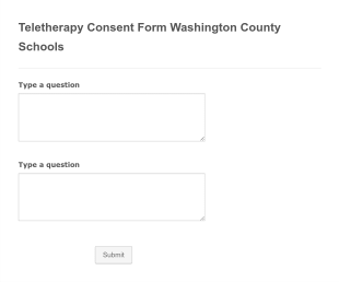Teletherapy Consent Form Washington County Schools Form Template