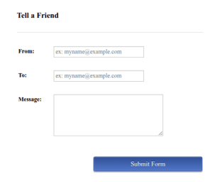 Tell A Friend Form Template