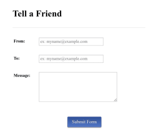 Tell A Friend Form Template