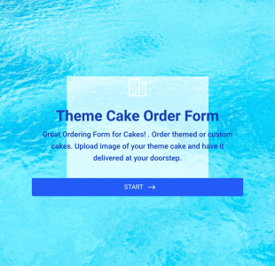 Temalı Pasta Sipariş Form Şablonu