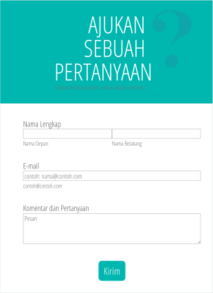 Templat Ajukan Sebuah Pertanyaan Form Template