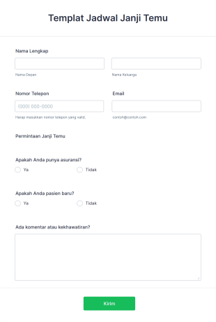 Templat Jadwal Janji Temu