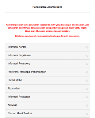 Templat Penawaran Agen Perjalanan
