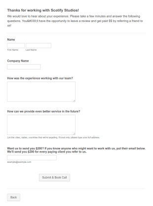 Template Wix Client Satisfaction Survey