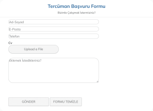 Tercüman Başvuru Form Şablonu