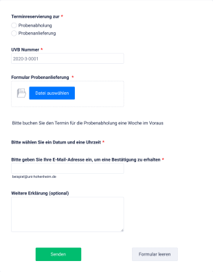 Termin Form Template