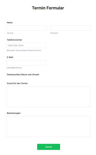 Termin Formular