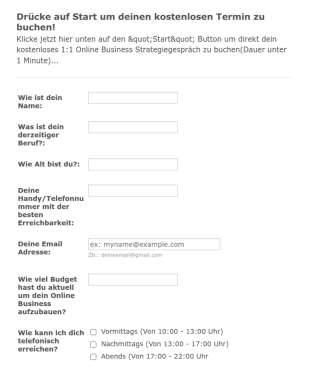 Terminvereinbarung Strategiegespräch