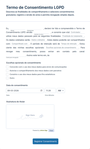 Termo De Consentimento LGPD