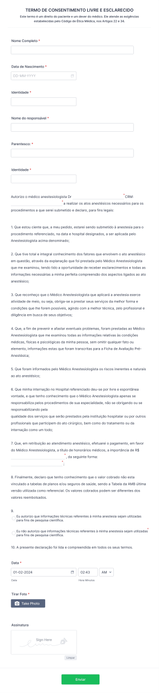 Termo De Consentimento Livre E Esclarecido