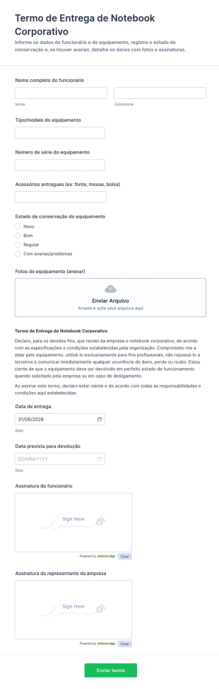 Termo Entrega Notebook