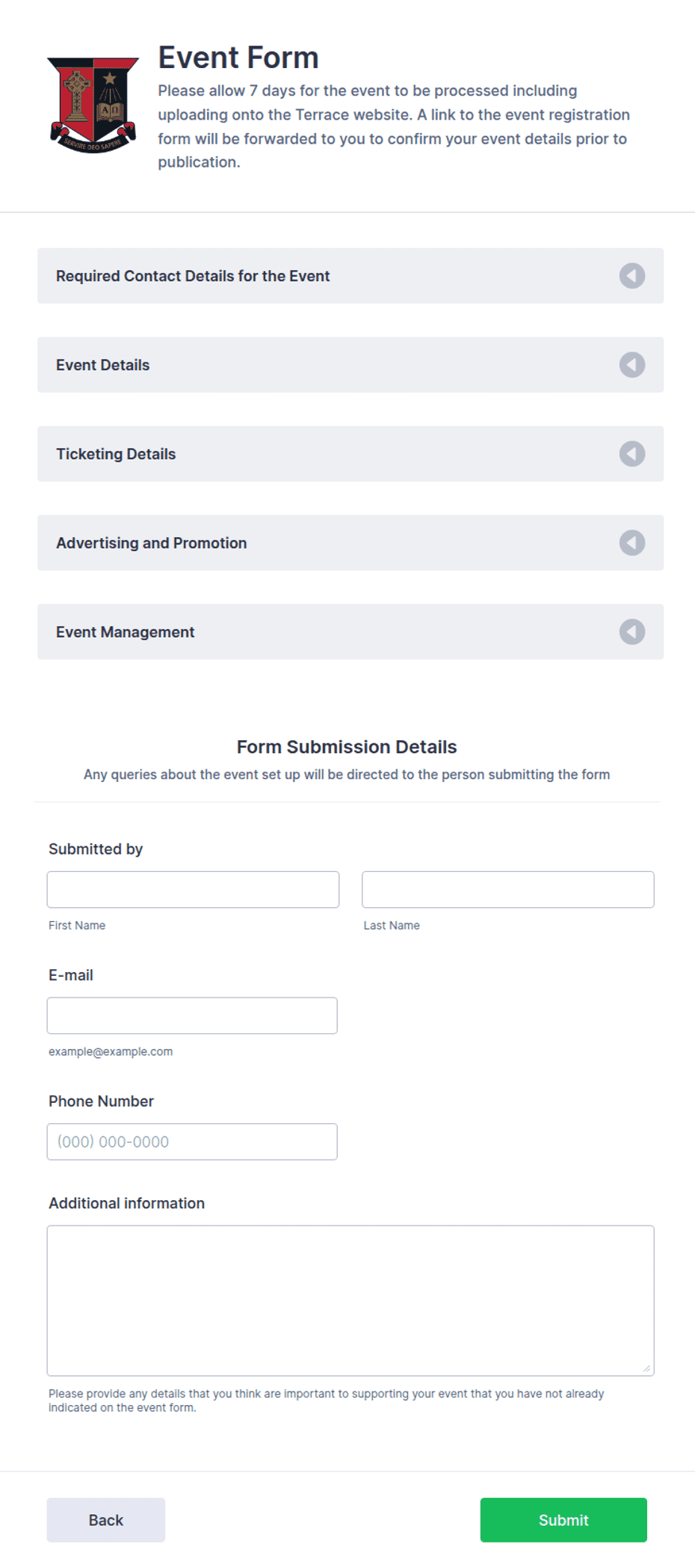 Terrace Community Event Form Template | Jotform