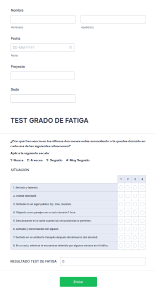 Test De Fatiga