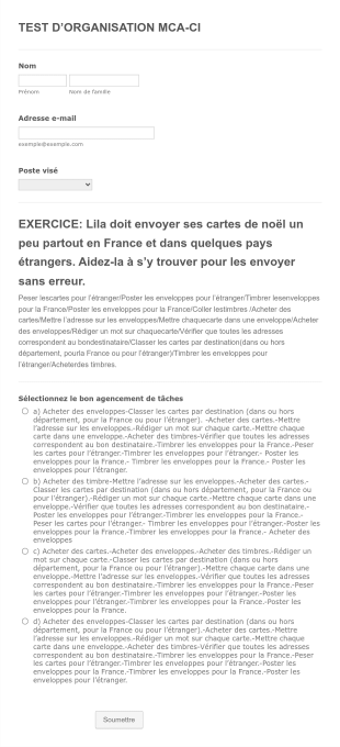 Test D’organisation Mca Ci Form Template