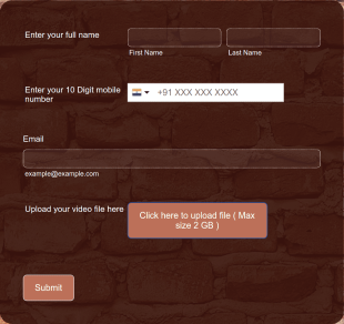 Testimonial Video Upload Form Template