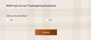 Thanksgiving Dinner RSVP Form Template