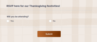 Thanksgiving Dinner RSVP Form Template