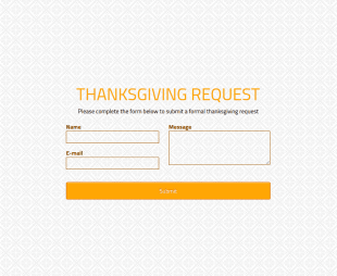 Thanksgiving Request Form Template