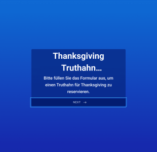 Thanksgiving Truthahn Reservierungsformular Form Template