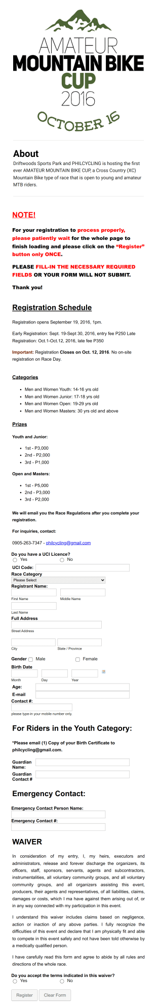 The Amateur Mtb Cup 2016 Sheet 4 Form Template