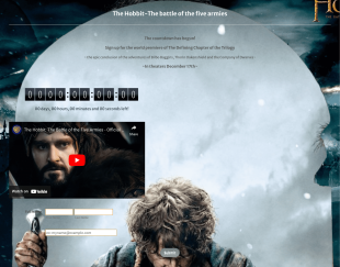 The Hobbit The Battle Of The Five Armies Signup Form Template