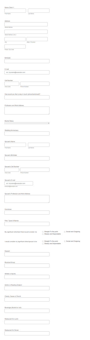 TheLeverageCo.com | Getting To Know You Questionnaire Form Template