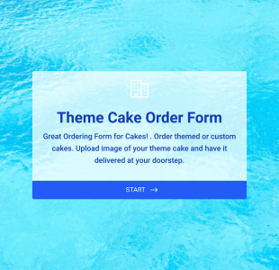 Theme Cake Order Form Template