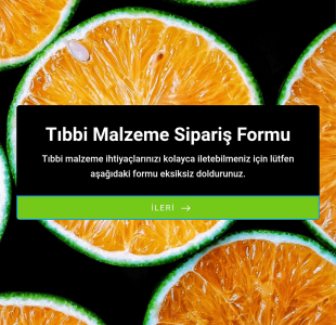 Tıbbi Malzeme Sipariş Form Şablonu