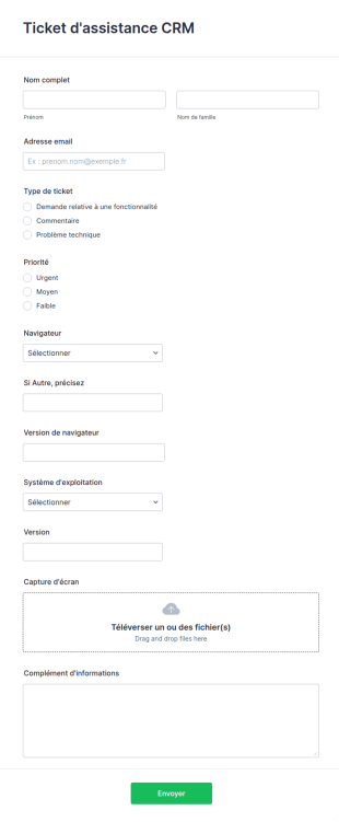 Ticket D'assistance CRM