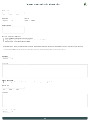 Tietoinen Suostumuslomake Leikkaukselle Form Template