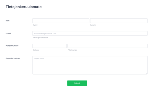 Tietojenkeruulomake Form Template